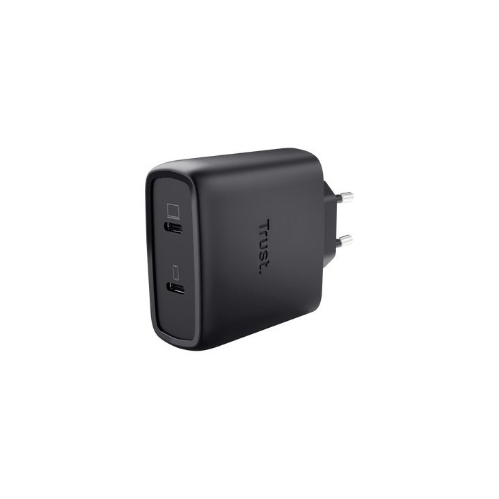 Cargador Usb Gan Trust Maxo 65w 2xusb-c Incluye Cable Usb-c 2m Color Negro