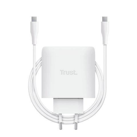 Cargador Usb Gan Trust Maxo 65w 2xusb-c Incluye Cable Usb-c 2m Color Blanco