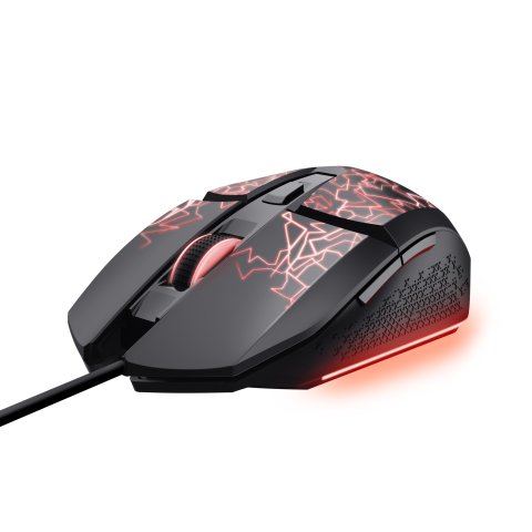 Mouse Trust Gxt 113 Felox Usb 2.0 6400 Dpi Ajustable 6 Botones Iluminacion Led Color Negro