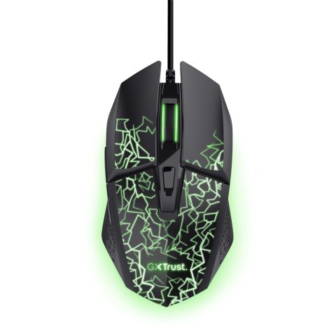Mouse Trust Gxt 113 Felox Usb 2.0 6400 Dpi Ajustable 6 Botones Iluminacion Led Color Negro