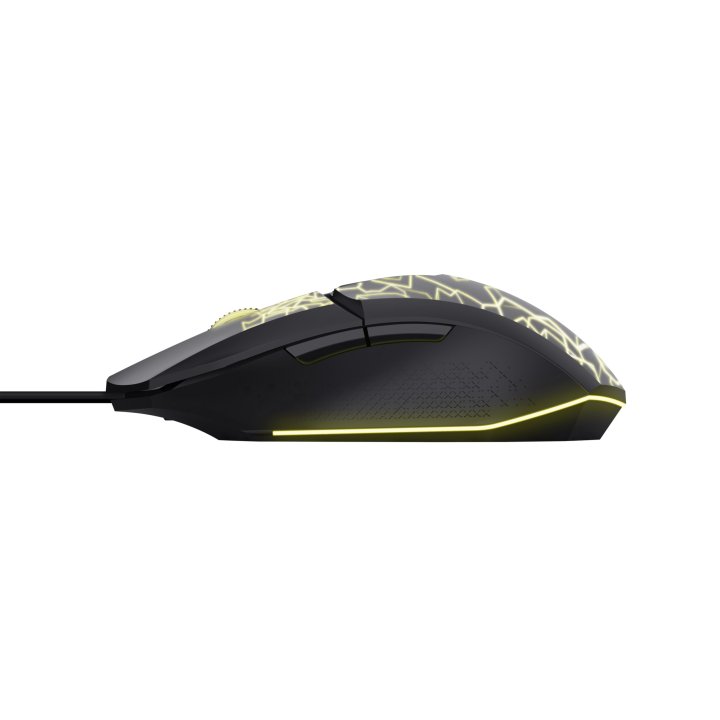 Mouse Trust Gxt 113 Felox Usb 2.0 6400 Dpi Ajustable 6 Botones Iluminacion Led Color Negro
