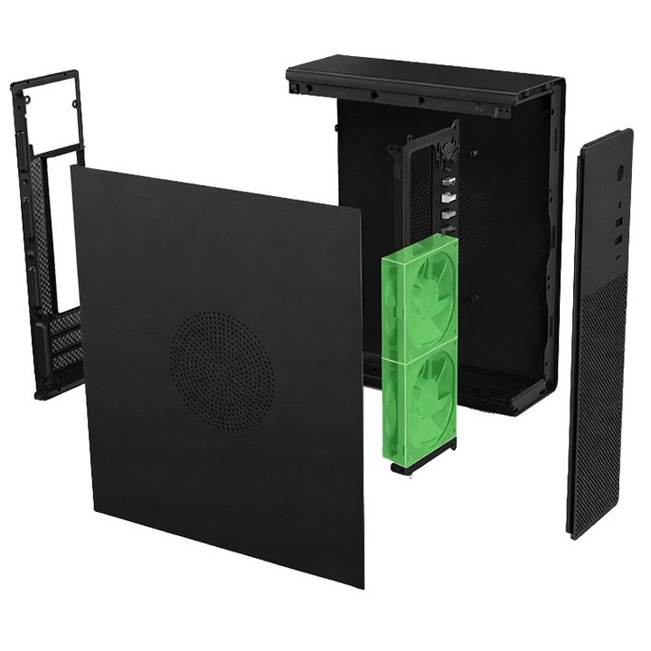 Caja Microatx Slim Coolbox Pct100-0 Usb-c 3.2 Gen1 Full Metal Sin Fuente+ 1vent 90mm
