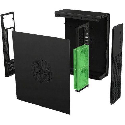 Caja Microatx Slim Coolbox Pct100-0 Usb-c 3.2 Gen1 Full Metal Sin Fuente+ 1vent 90mm
