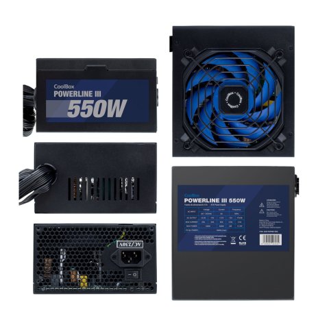 Fuente De Alimentacion Atx 550w Coolbox  Coo-fapw3-550 Powerline3 Eficiencia 85%