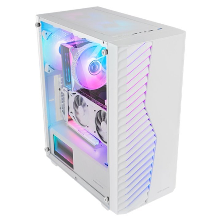 Caja Atx Mars Gaming Mcvolt Ventana Cristal Templado Argb Gpu 327-267mm 2x3.5 2x2.5blanco