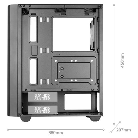Caja Atx Mars Gaming Mcvolt Ventana Cristal...