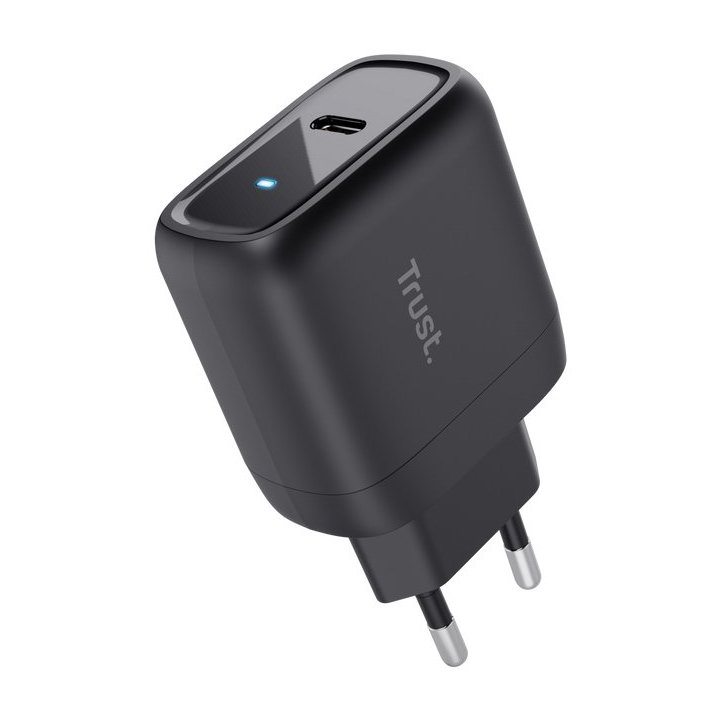 Cargador Usb Gan Trust Maxo 45w 1xusb-c Incluye Cable Usb-c 2m Color Negro