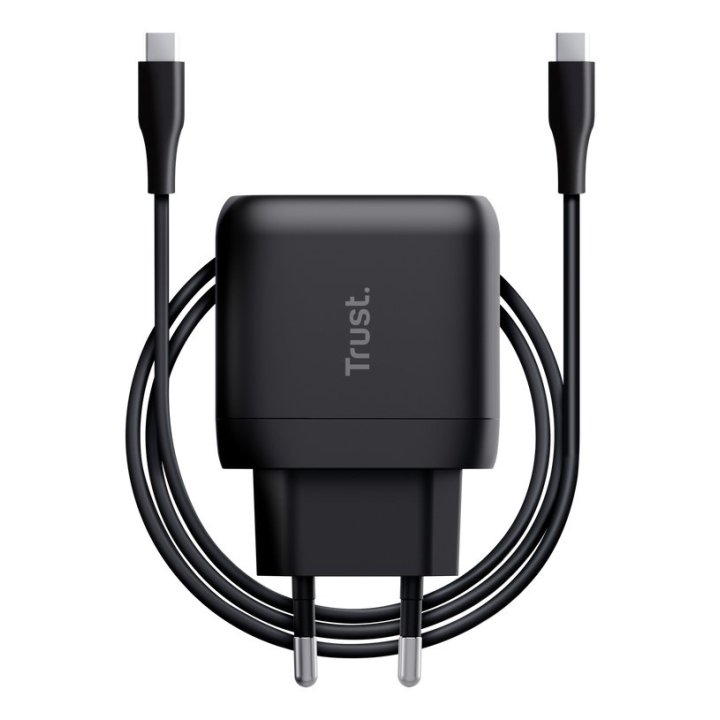 Cargador Usb Gan Trust Maxo 45w 1xusb-c Incluye Cable Usb-c 2m Color Negro