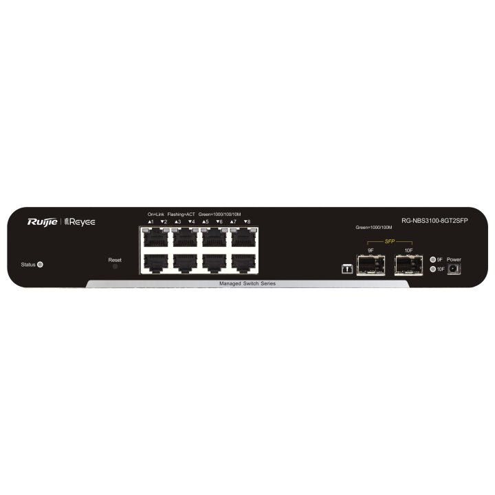 Switch Gestionable L2 Ruijie Rg-nbs3100-8gt2sfp 8xrj45 Gb 2xsfp 20gbps Gestion Nube No Poe