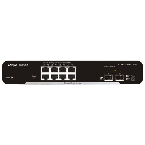 Switch Gestionable L2 Ruijie Rg-nbs3100-8gt2sfp 8xrj45 Gb 2xsfp 20gbps Gestion Nube No Poe
