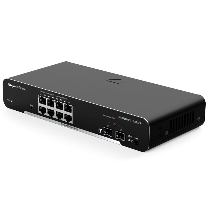 Switch Gestionable L2 Ruijie Rg-nbs3100-8gt2sfp 8xrj45 Gb 2xsfp 20gbps Gestion Nube No Poe