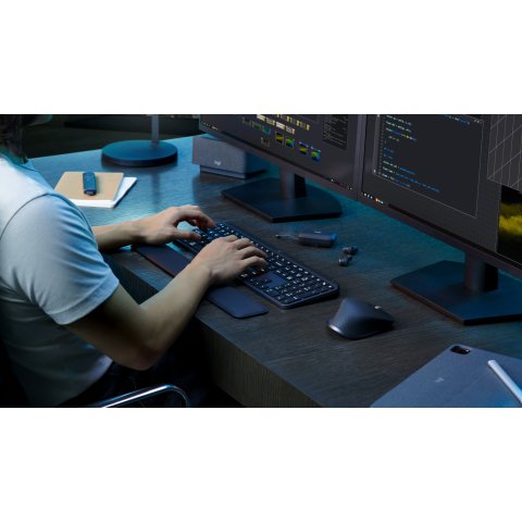 Teclado Y Mouse Logitech Wireless Y Bluetooth Mx Keys 8000dpi Color Grafito