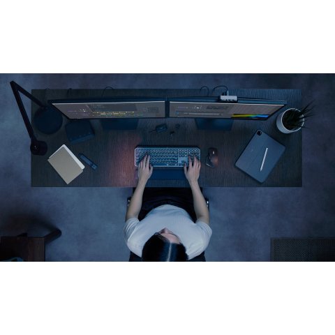 Teclado Y Mouse Logitech Wireless Y Bluetooth Mx Keys 8000dpi Color Grafito