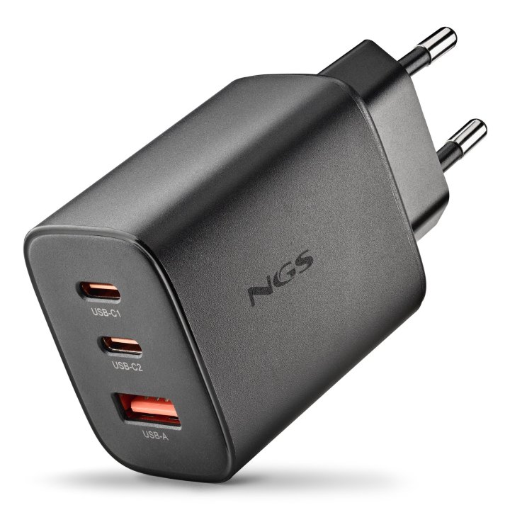 Cargador Usb Gan Ngs Era 65w 2xusb-c Pd 1xusb-a Color Negro