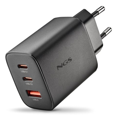 Cargador Usb Gan Ngs Era 65w 2xusb-c Pd 1xusb-a Color Negro