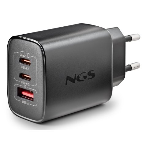 Cargador Usb Gan Ngs Era 65w 2xusb-c Pd 1xusb-a Color Negro