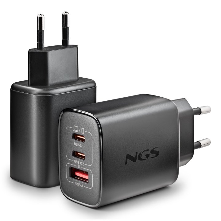 Cargador Usb Gan Ngs Era 65w 2xusb-c Pd 1xusb-a Color Negro