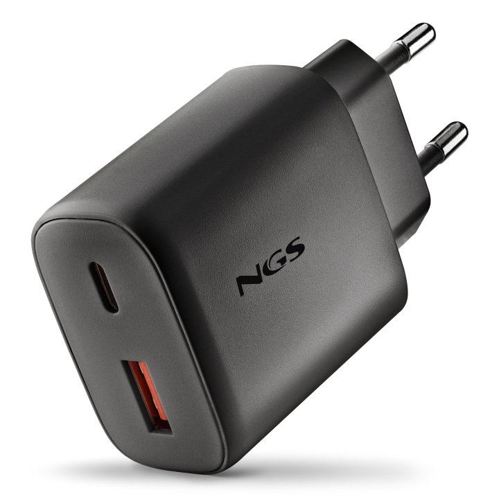 Cargador Usb Gan Ngs Era 45w 1xusb-c Pd 1xusb-a Color Negro