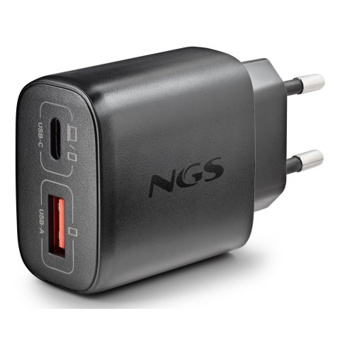 Cargador Usb Gan Ngs Era 45w 1xusb-c Pd 1xusb-a Color Negro