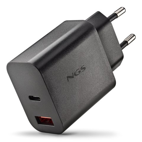 Cargador Usb Gan Ngs Era 30w 1xusb-c Pd 1xusb-a Color Negro