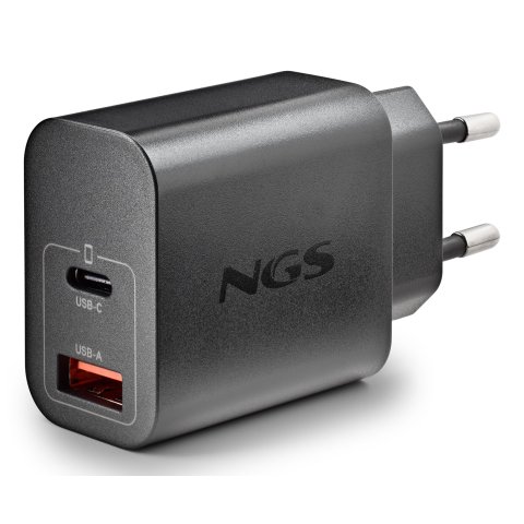 Cargador Usb Gan Ngs Era 30w 1xusb-c Pd 1xusb-a Color Negro
