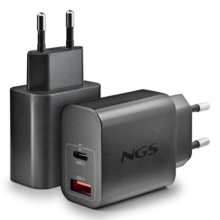 Cargador Usb Gan Ngs Era 30w 1xusb-c Pd 1xusb-a Color Negro
