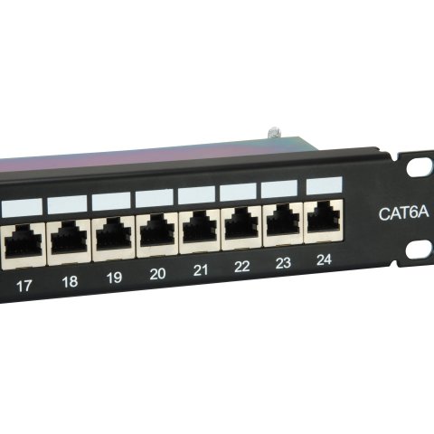 Patch Panel 24 Puertos Categoria 6a 1u Color Negro 326625