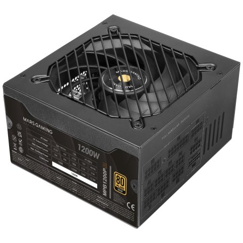 Fuente De Alimentacion Modular Mars Gaming 1200w Mpb1200psi Atx 3.1 80 Plus Gold Pfc Activo Negro