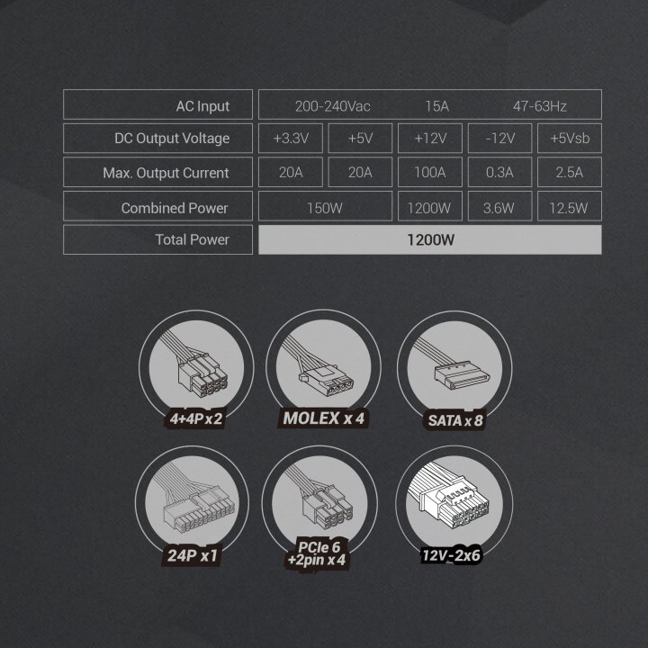 Fuente De Alimentacion Modular Mars Gaming 1200w Mpb1200psiw Atx 3.1 80 Plus Gold Pfc Activo Blanco