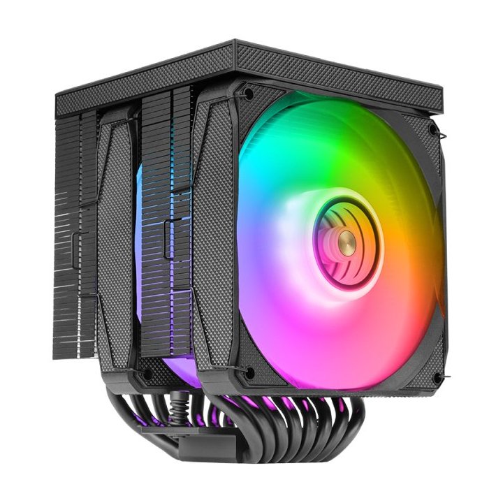 Ventilador Con Disipador De Cpu Mars Gaming Mcpulcdpro Tdp 380w Doble Torre Lcd Argb Negro