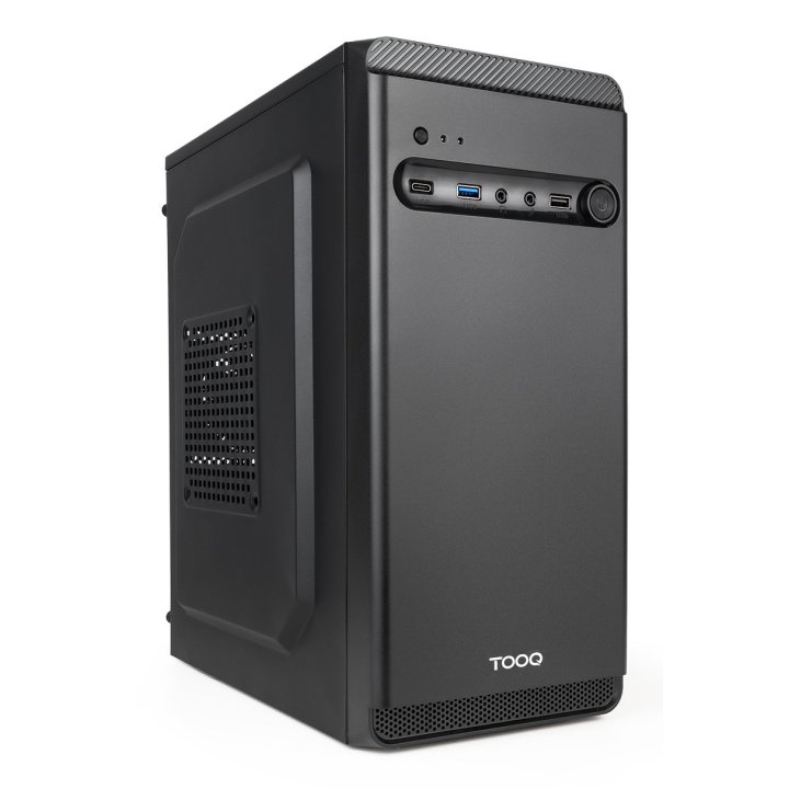 Caja Microatx Tooq Tqc-4702-sp Dodeka Gpu Max 250mm 3x2.5 2x3.5 Usb-c F.a Atx 500w Color Negro