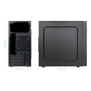 Caja Microatx Tooq Tqc-4701-sp Isobox Gpu Max 250mm 3x2.5 2x3.5 Usb-c F.a Atx 500w Color Negro 2