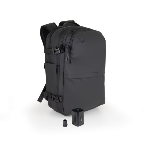 Mochila Viaje Tooq Tqbp-v101-bk Portatil 17" Compresion Vacio Bomba Aire 30-55l Negra