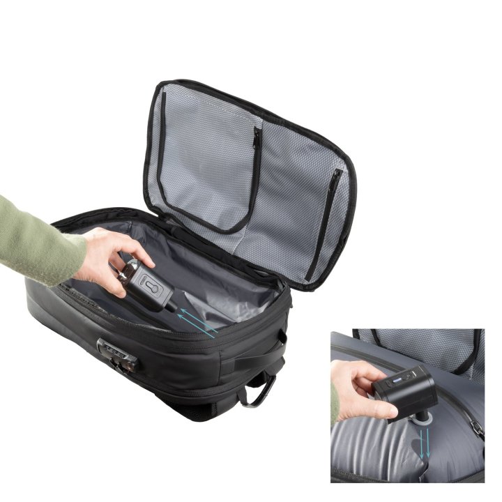 Mochila Viaje Tooq Tqbp-v101-bk Portatil 17" Compresion Vacio Bomba Aire 30-55l Negra