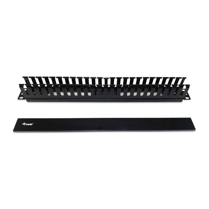 Panel De Gestion De Cables Para Rack 19" Color Plastico Negro Equip 327314