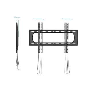 Soporte De Pared Fijo Tooq Lp1084f-b Pantalla 37-80" Max. 80kg Vesa Max. 600x400 Nivel Negro 2