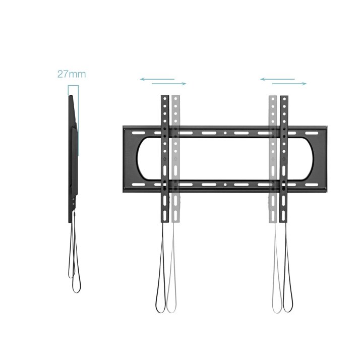 Soporte De Pared Fijo Tooq Lp1084f-b Pantalla 37-80" Max. 80kg Vesa Max. 600x400 Nivel Negro