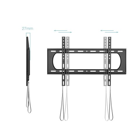 Soporte De Pared Fijo Tooq Lp1084f-b Pantalla 37-80" Max. 80kg Vesa Max. 600x400 Nivel Negro