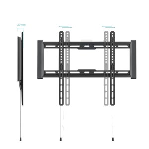 Soporte De Pared Fijo Tooq Lp1073f-b Pantalla 32-70" Max. 75kg Vesa Max. 400x400 Nivel Negro 2