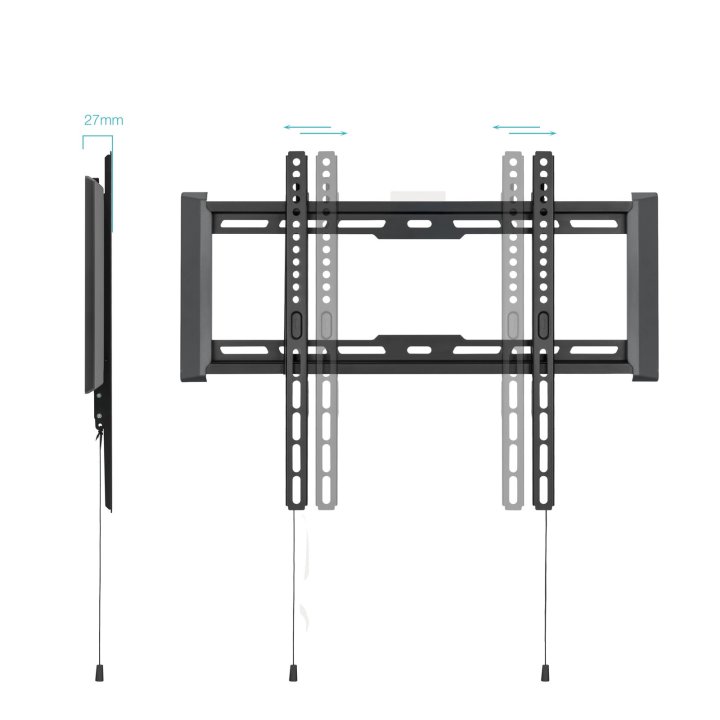 Soporte De Pared Fijo Tooq Lp1073f-b Pantalla 32-70" Max. 75kg Vesa Max. 400x400 Nivel Negro