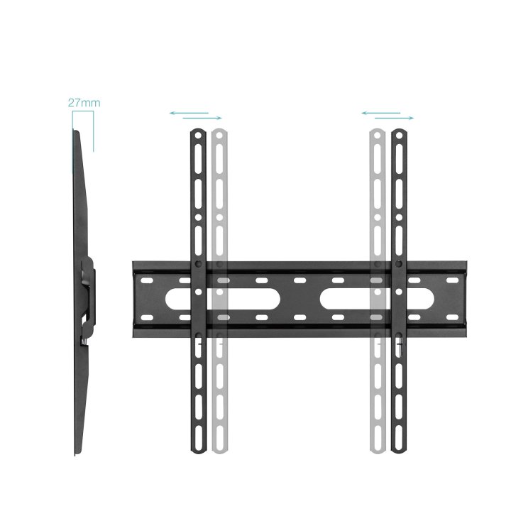 Soporte De Pared Fijo Tooq Lp1072f-b Pantalla 32-70" Max. 45kg Vesa Max. 400x400 Nivel Negro