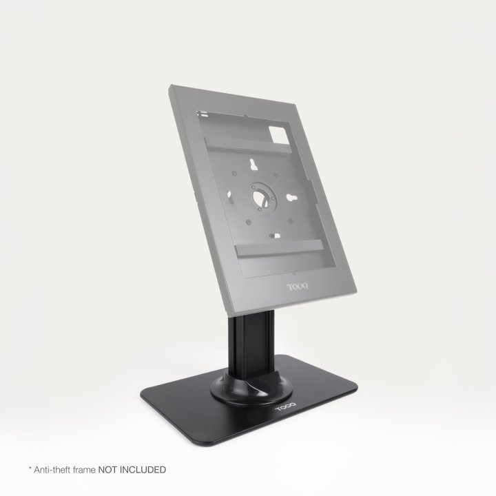 Soporte Para Tablet Tooq Tqatc2601-b Color Negro Mesa Marco Antirrobo Inclinable Vesa 75x75