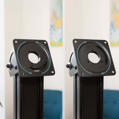 Soporte Para Tablet Tooq Tqatc2601-b Color Negro Mesa Marco Antirrobo Inclinable Vesa 75x75