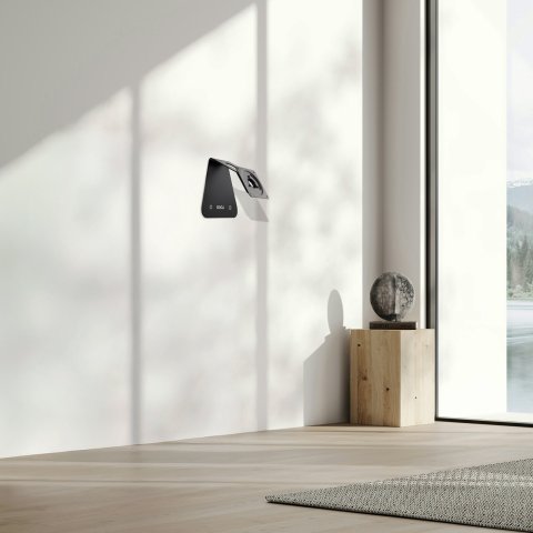 Soporte Para Tablet Tooq Tqatwm3401-b Color Negro Mesa pared Marco Fijo Rotacion 90º Vesa 75x75