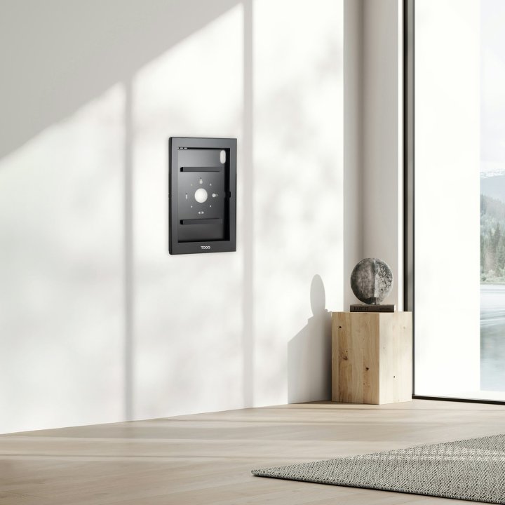 Marco Antirrobo Tablet Tooq Tqatte2601-l-b Color Negro 14,6" Vesa 75x75 Cerradura