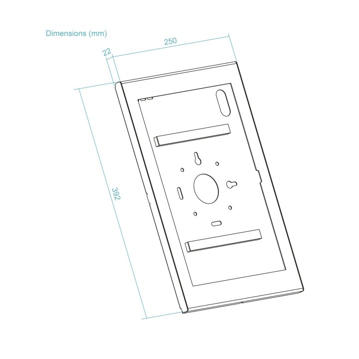 Marco Antirrobo Tablet Tooq Tqatte2601-l-b Color Negro 14,6" Vesa 75x75 Cerradura