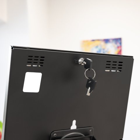 Marco Antirrobo Tablet Tooq Tqatte2601-m-b Color Negro 12,4-13" Vesa 75x75 Cerradura