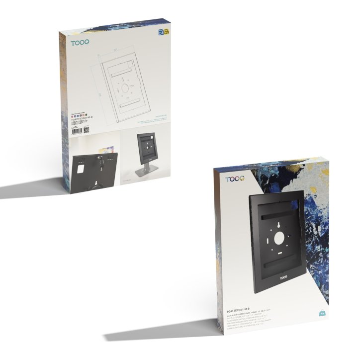Marco Antirrobo Tablet Tooq Tqatte2601-m-b Color Negro 12,4-13" Vesa 75x75 Cerradura
