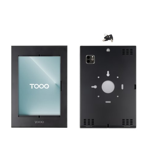 Marco Antirrobo Tablet Tooq Tqatte2601-s-b Color Negro 11" Vesa 75x75 Cerradura