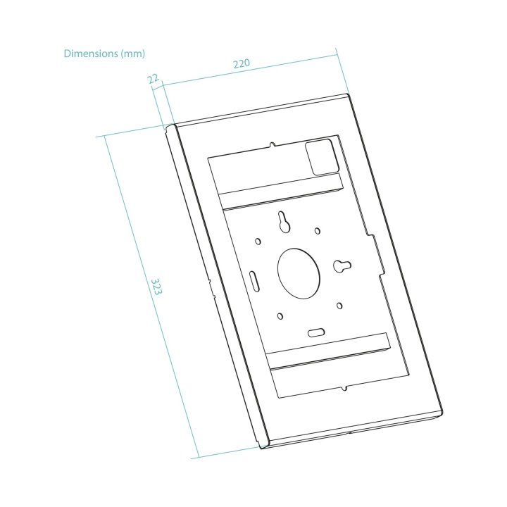 Marco Antirrobo Tablet Tooq Tqatte2601-s-b Color Negro 11" Vesa 75x75 Cerradura